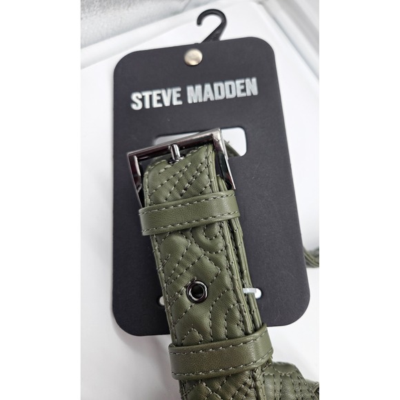 Steve Madden Quilted Belt Bag Olive Green Fanny Pack Crossbody Adjustable‎ Strap main image 5